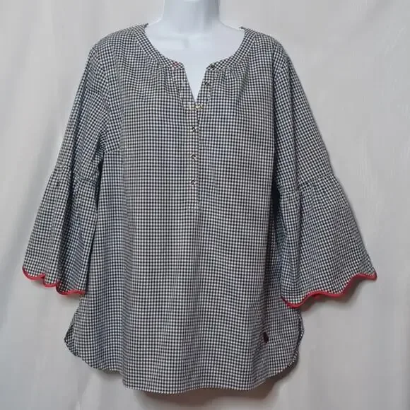 Talbots The Opra Magazine Collection Checkered Top. Size XL - Picture 3 of 13